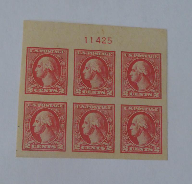 #534 2 cent washington plate block