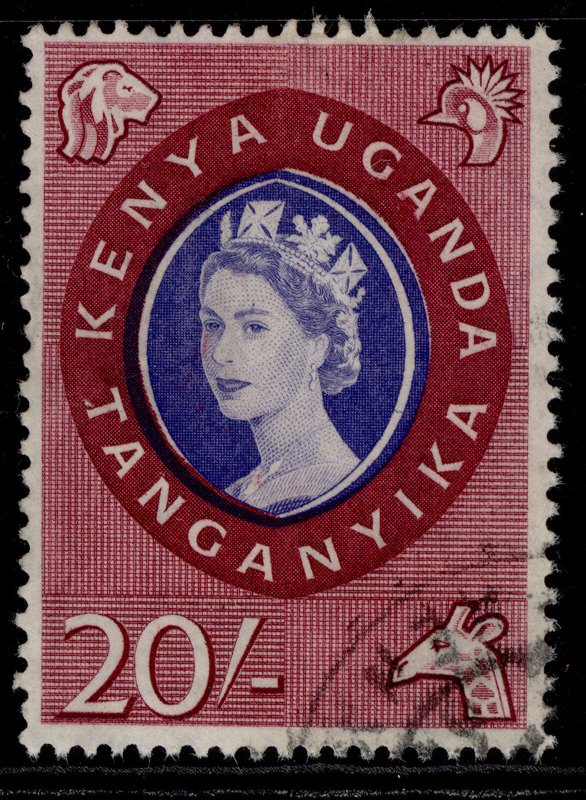 KENYA UGANDA TANGANYIKA QEII SG198, 20c violet-blue & lake, FINE USED. Cat £30. 