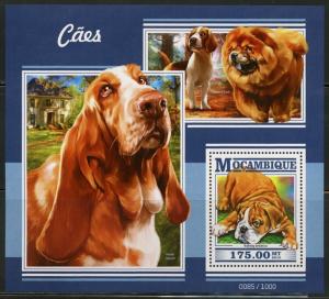 MOZAMBIQUE  2015 DOGS  SOUVENIR SHEET MINT NEVER HINGED