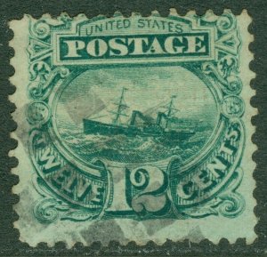 EDW1949SELL : USA 1869 Scott #117 Used. Light cancels. Catalog $140.00.