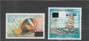 Papua New Guinea  Scott#  823-824  MH  (1994 Surcharged)