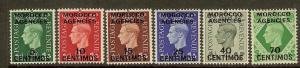 GB-Morocco Agencies, Scott #83-88; King George VI Overprints, MNH