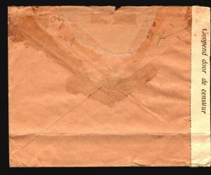 Suriname 1940s Censor Cover to USA / Fold / Taped Back - Z14968