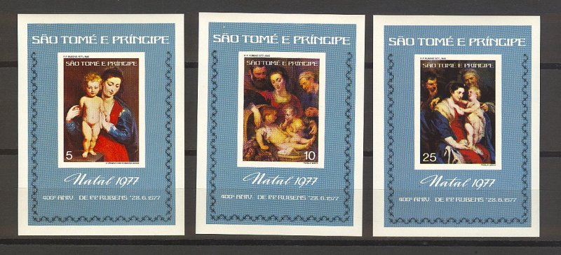 S.TOME E PRINCIPE SC# 469A-47A-3 S/S 400th. ANNIVERSARY P.P. RUBENS MNH-IMPERF.