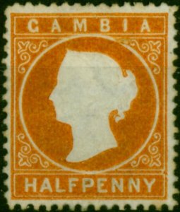 Gambia 1880 1/2d Dull Orange SG11b Good MM (2)