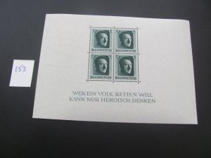 Germany 1937 MNH SC B102 SS XF 70 EUROS (153)