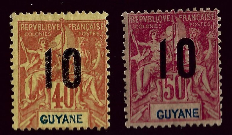 French Guiana SC#92-93 Mint Fine hr...Worth a Close look!!