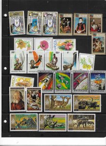 RWANDA COLLECTION ON STOCK SHEET MINT/USED