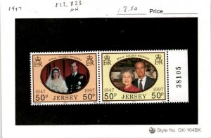 Jersey, Postage Stamp, #822-823 Mint NH, 1997 Queen Elizabeth (AB)