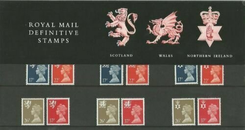 1990 Combination Regional Machins 17p to 37p Presentation Pack no 23 Cat £16