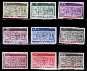 Andorre (French) Andorra Scott 310-318 MNH** 1983 Coat of Arms stamp set