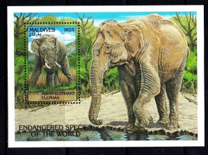 Maldives 1993 Asian Elephant Mint MNH Miniature Sheet SC 1866