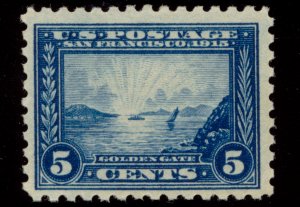 US 403 5c 1915 Panama Pacific Exposition perf 10 blue F-VF unused OG hinged