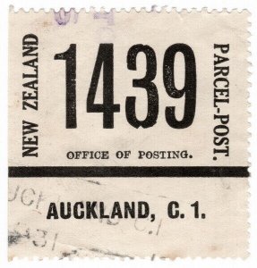 (I.B) New Zealand Postal : Parcel Post Label (Auckland)