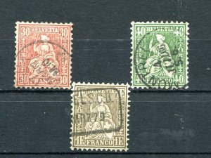 Switzerland #46,47,50 used VF Cat $285    - Lakeshore Philatelics..