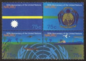 Nauru Stamp 415-418  - UN, 50th anniversary