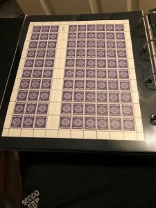 Israel Scott #18-21 Coins Complete Tete Beche Sheets of 90 MNH!!