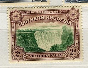 S.RHODESIA; 1932 early GV Victoria Falls issue Mint hinged Shade of 2d. value