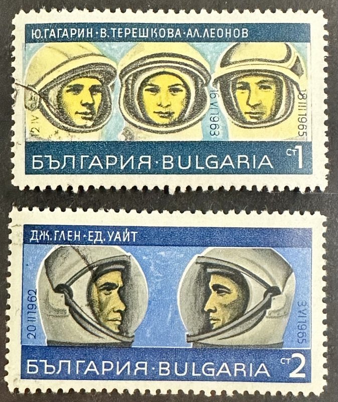 Bulgaria #1630-1631 Used VF Astronauts/Cosmonauts  (USA and Russia) 1967 [RU129]