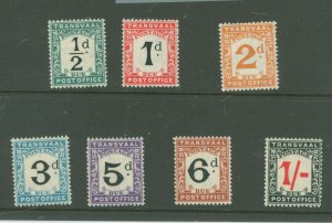 Transvaal #J1-J7 Unused Single (Complete Set)