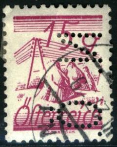 AUSTRIA - SC #313 - USED PERFIN - 1925 - Austria178