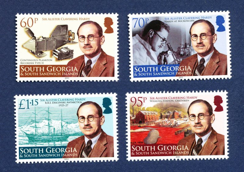 SOUTH GEORGIA - # 422-425 - MNH - Sir Alister Hardy  - 2011