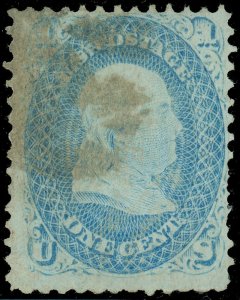 US SCOTT #92 USED-F/VF, Nibbed Perfs at Right, Scott Catalogue Value $425.00!