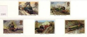 Great Britain Sc 1093-1097 1985 Great Western Rwy stamp set mint NH