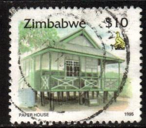 Zimb*bwe Scott 735, 1995 Paper House $10 used