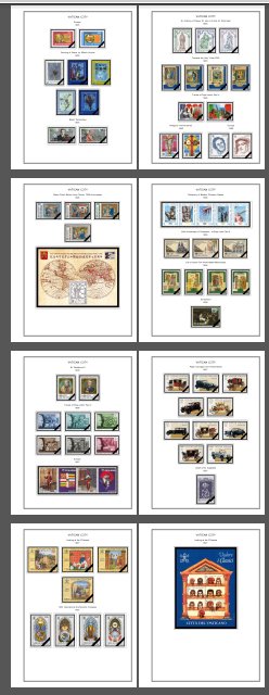 VATICAN CITY STAMP ALBUM PAGES 1921-2011 (191 PDF color illustrated pages)