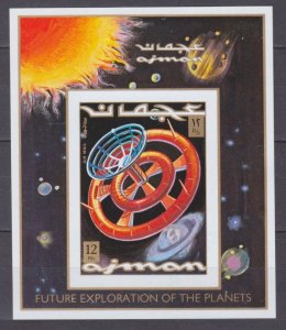 1971 Ajman 970/B294b Future planetary exploration 12,00 €