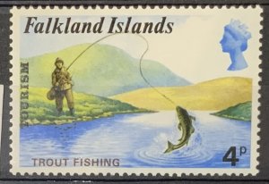 FALKLAND ISLANDS 1972 WILDLIFE FISHING 4d SG297 UNMOUNTED MINT