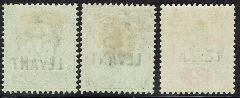 BRITISH LEVANT 1905 KEVII 1/2D 11/2D AND 2D