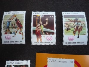 Stamps - Cuba - Scott# 2060-2067 - Mint Hinged Set of 7 Stamps + Souvenir Sheet