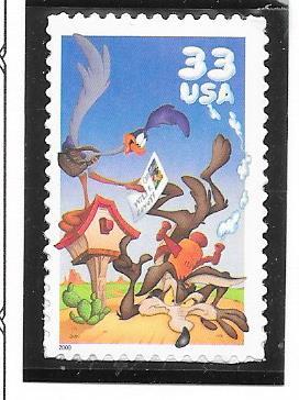 US# 3391a  $.33 Wile E Coyote (MNH) CV.  $0.85