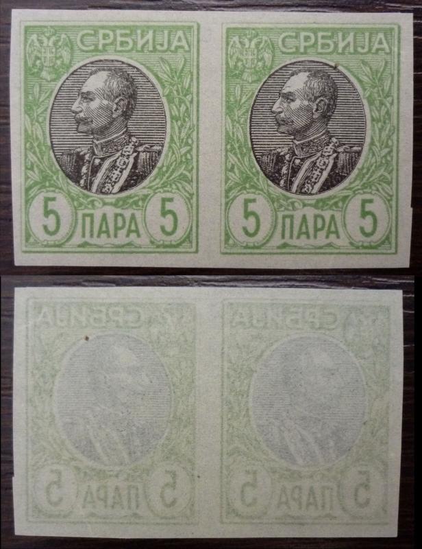 SERBIA-PROOFS (COMMON PAPER)-PAIR-STAMPS ARE ORIGINAL RRR! serbien yugoslavia J1