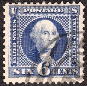 126 - 6¢ ultramarine 1875 reissue - F/VF used - APEX cert