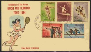 San Marino #582-86 FDC