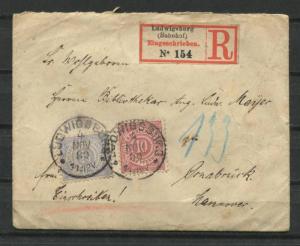 Germany Wurttemberg 1889 Cover To Hannover