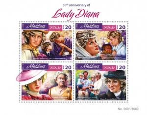 MALDIVES 2016 SHEET PRINCESS DIANA ROYALTY mld16401a