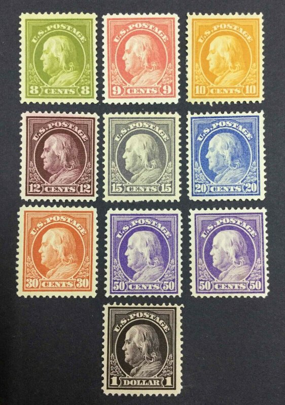 MOMEN: US STAMPS #414-423 COMPLETE SET MINT OG H LOT #73072