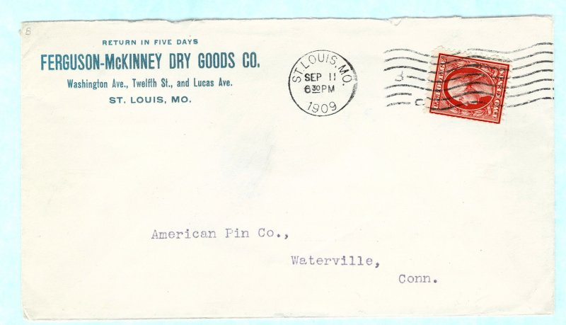 St Louis MO - 1909 - St Louis Centennial over-all back ad - scarce cover