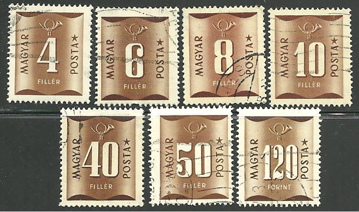 Hungary #J198+ 7 Varieties, Postage Due, Used**-