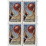 1991 Basketball Centennial Block of 4 29c Postage Stamps, Sc #2560, MNH, OG