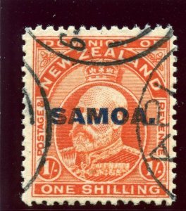 Samoa 1914 KGV 1s vermilion very fine used. SG 121. Sc 119.