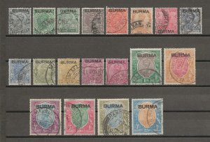 BURMA 1937 SG 1/18 USED Cat £900