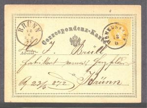 Austria - 1872 Postal Card - WYSIWYG