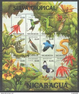 1993 Nicaragua Fauna Birds Selva Tropical De Nicaragua 1Sh ** Stamps Pk203