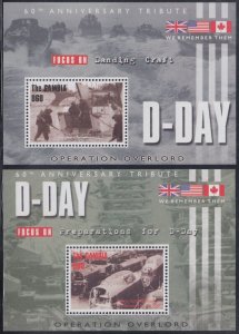 GAMBIA Sc# 2853-4: CPL MNH of 2 S/S MARKING 60th ANN of D-DAY, June 6, 1944