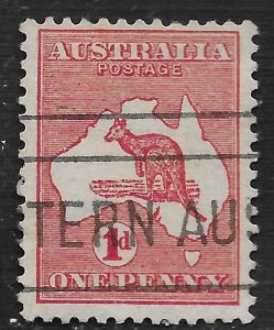 Australia #2 1p Kangaroo and Map ~ Used